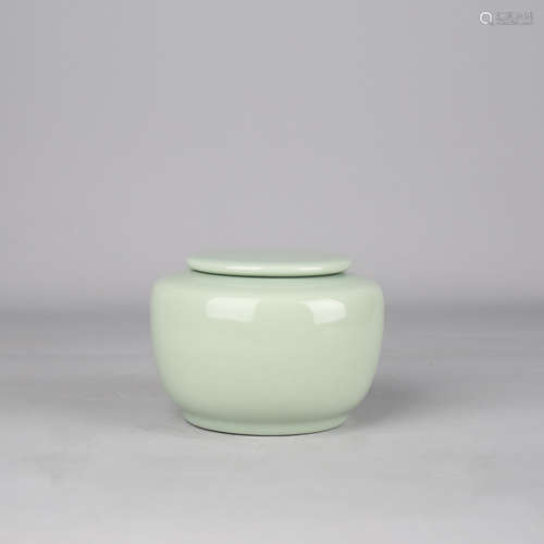 A Celadon Covered Jar