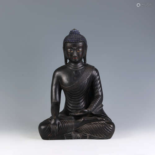 A Gilt Bronze Figure of Shakyamuni