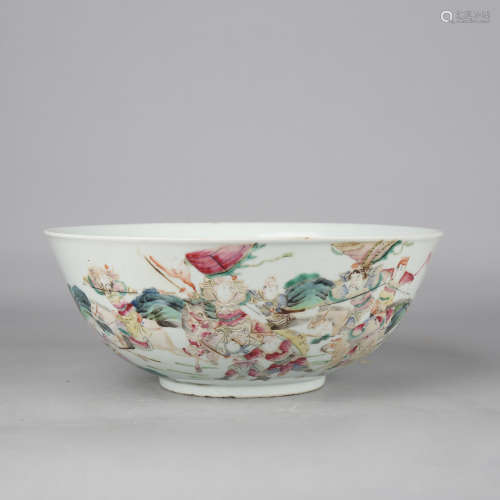 A Famille Rose Figure Bowl