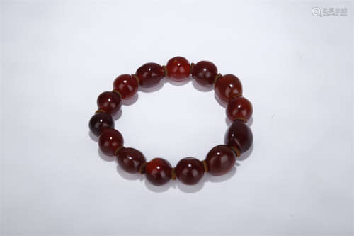 A Bracelet of Agate Beads.