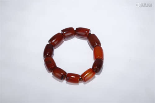 A Bracelet of Agate Beads.