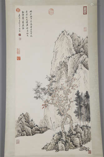 A Landscape Painting by Wen Zhengming.