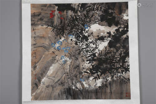 A Flowers Painting by Bai Gengyan.