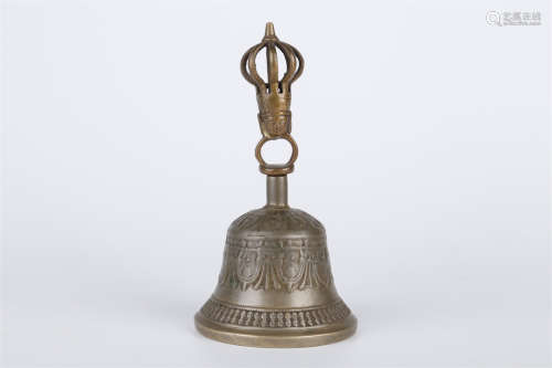 A Copper Implement Vajra Bell for Rite.