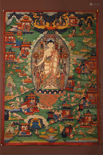 A Sakyamuni Buddha Thangka.