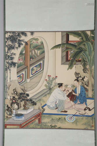 A Character Scene Painting by Jiao Bingzhen.