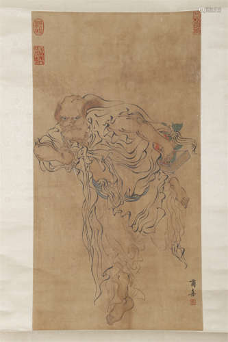 A Test God Painting on Paper by Shang Xi.