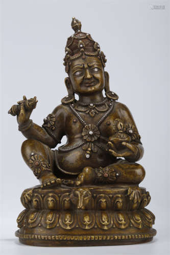 A Copper Zangning Helujia Buddha Statue.