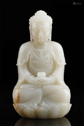A Hetian Jade Buddha Statue Ornament.