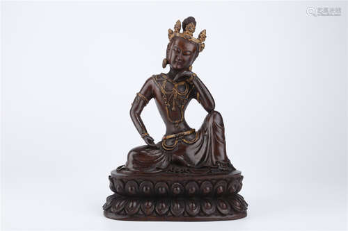 A Agarwood Bodhisattva Buddha Statue.