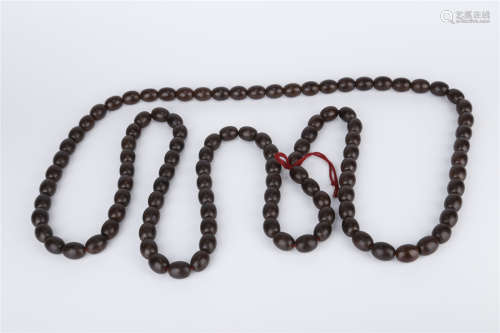 A String of Agarwood Buddha Beads, Qing Dyn.