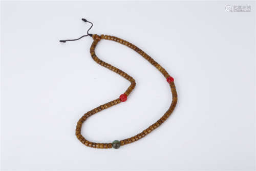 A String of Antique Bone Buddha Beads
