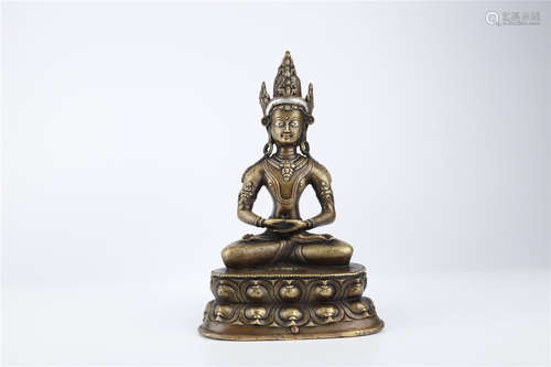 A Copper Ladakh Buddha Statue