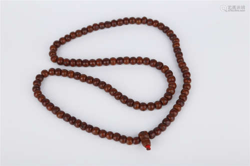 A A String of Eyeleted Bodhi Buddha Beads