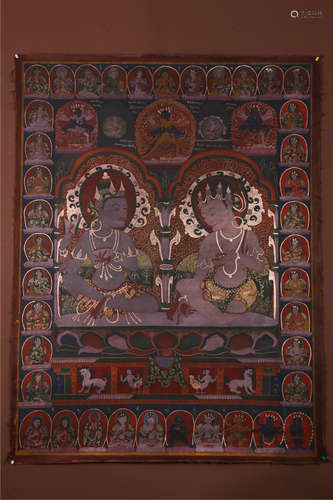 A Kargyu Guru Buddha Thangka.