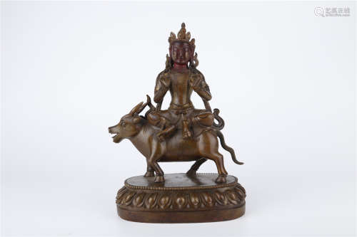 A Copper Vasudhara Buddha Statue, Ming Dyn.