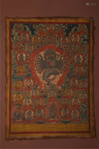 A Hevajra Buddha Thangka.