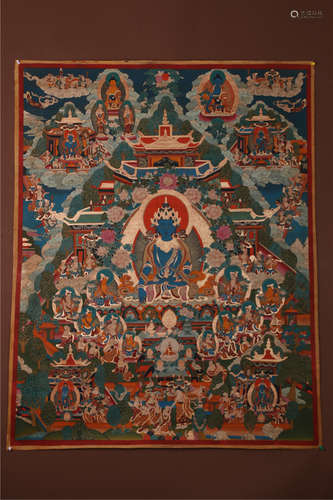 A Amitayus Buddha Thangka.