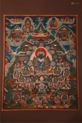 A Amitayus Buddha Thangka.