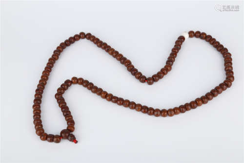 A A String of Eyeleted Bodhi Buddha Beads