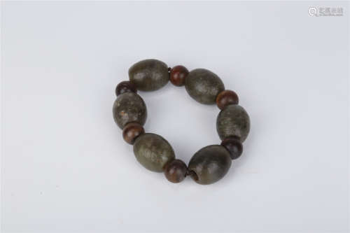 A Bracelet of Hongshan Jade Beads, Qing Dyn.