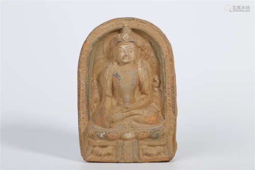A Clay Tsha-Tsha of Amitayus Buddha