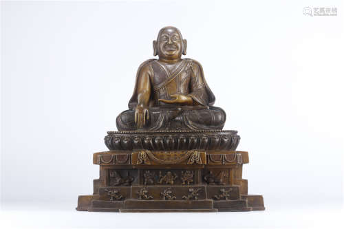 A Alloy Copper Guru Buddha Statue