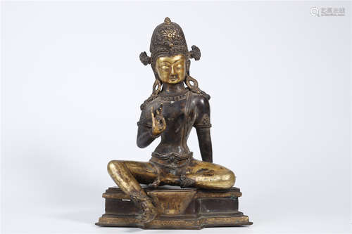 A Gilt Copper Bodhisattva Buddha Statue