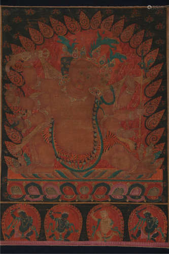 A Vajrapani Buddha Thangka, Ming Dyn.