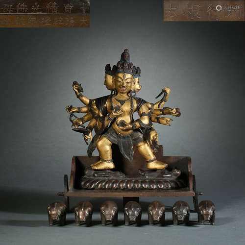 Qing Dynasty,Copper Buddha Statue