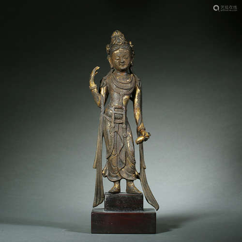 Ming Dynasty, Bronze Gilt Buddhisattva Statue