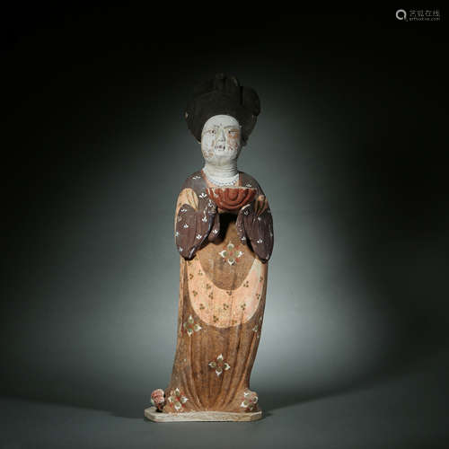 Tang Dynasty,Pottery Female Figurine