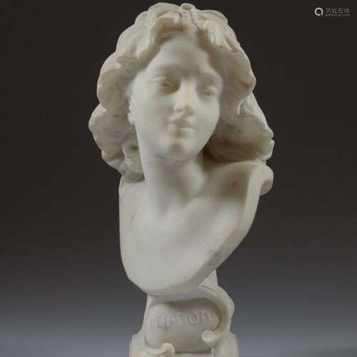 Francis de SAINT-VIDAL (1840-1900) Manon Marbre de carrare s...