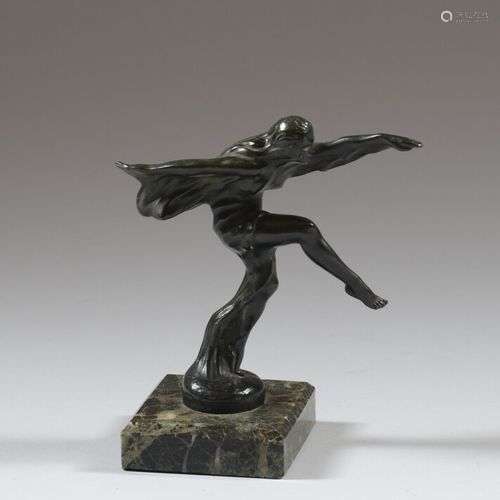 Max Le VERRIER (1891-1973) La danseuse Métal patiné signé su...