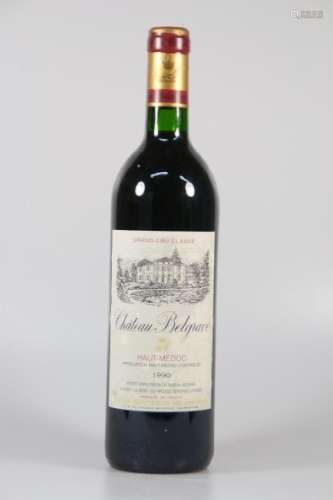 1 bottle of Chateau Belgrave, 1990, Haut- Medoc, Grand