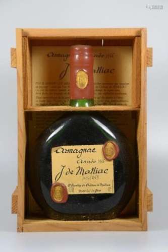 1 bottle 1966 Armagnac, J. de Malliac, 0.70 l,40%, orig