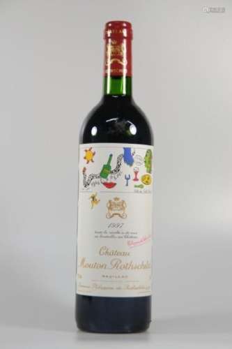 1 bottle of Chateau Mouton Rothschild, 1997, artist label