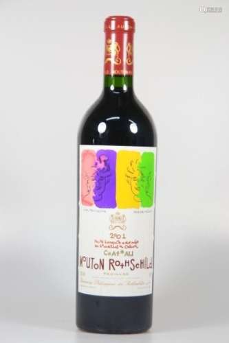 1 bottle of Chateau Mouton Rothschild, 2001, artist label