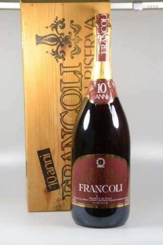 Large 3 liter bottle of Francoli, Grappa Gran Riserva, 10