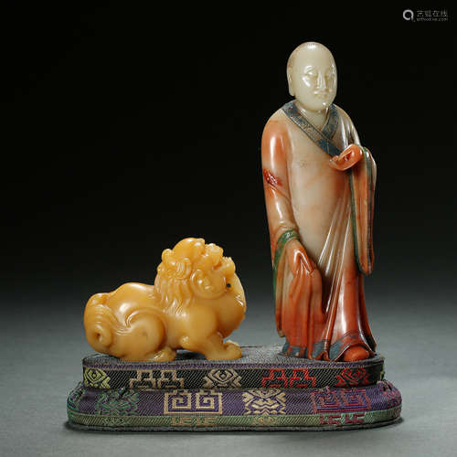 Qing Dynasty,Field-Yellow Stone Ornament