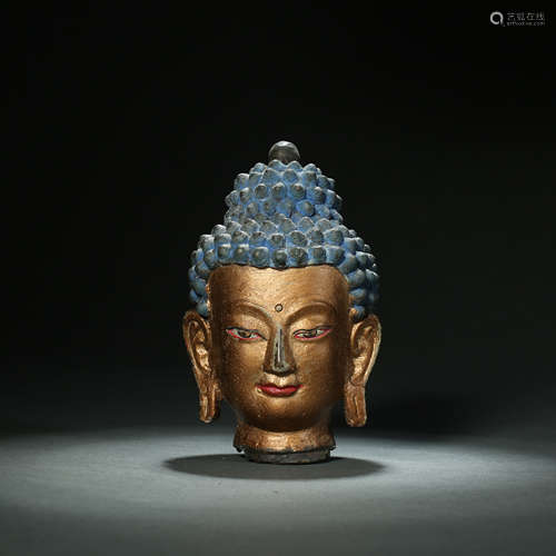 Qing Dynasty,Copper Buddha Head