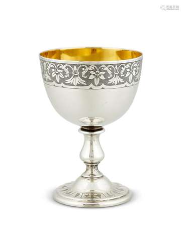 A VICTORIAN SILVER GOBLET BY EDWARD & JOHN BARNARD