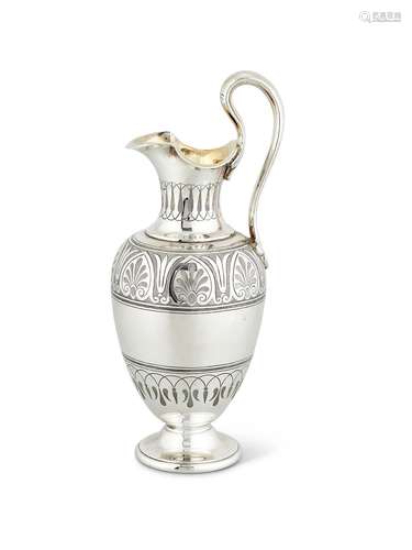 A VICTORIAN SILVER OVOID CREAM JUG BY EDWARD & JOHN BARN...