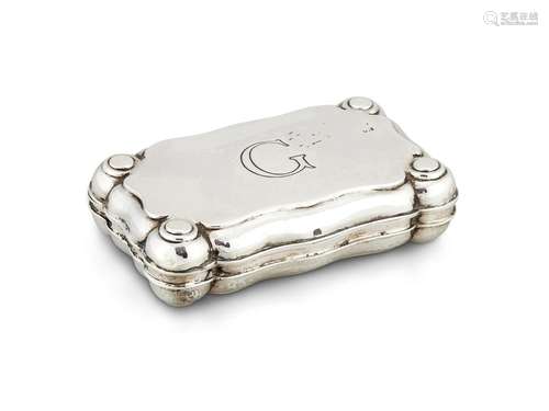 AN ARTS AND CRAFTS SILVER SHAPED RECTANGULAR TABLE BOX BY OM...