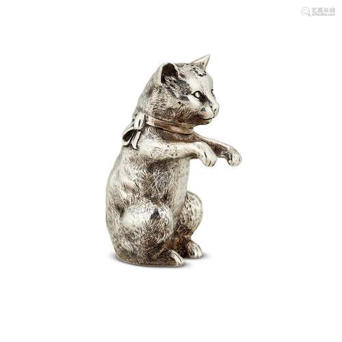 A VICTORIAN SILVER NOVELTY PEPPERETTE BY JAMES BARCLAY HENNE...