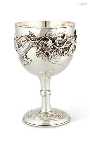 A JAPANESE SILVER GOBLET BY NOMURA