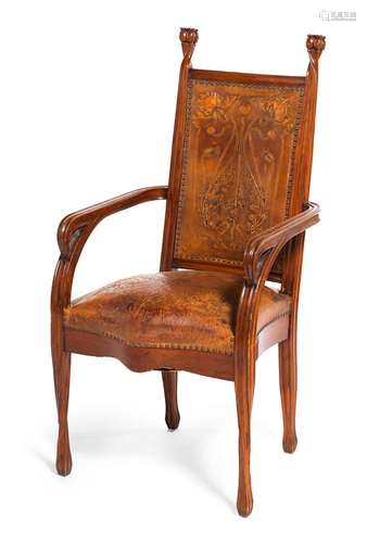 Louis MAJORELLE (1859-1926) FAUTEUIL «PAVOTS»