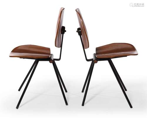 Osvaldo BORSANI (1911-1985) PAIRE DE CHAISES PLIANTES MODÈLE...