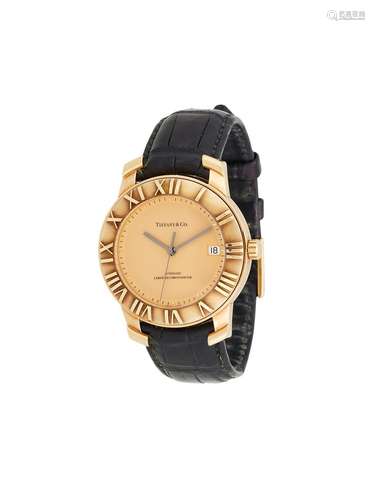 Y TIFFANY & CO., ATLAS, AN 18 CARAT GOLD WRIST WATCH WIT...