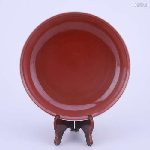 A Red Glaze Plate